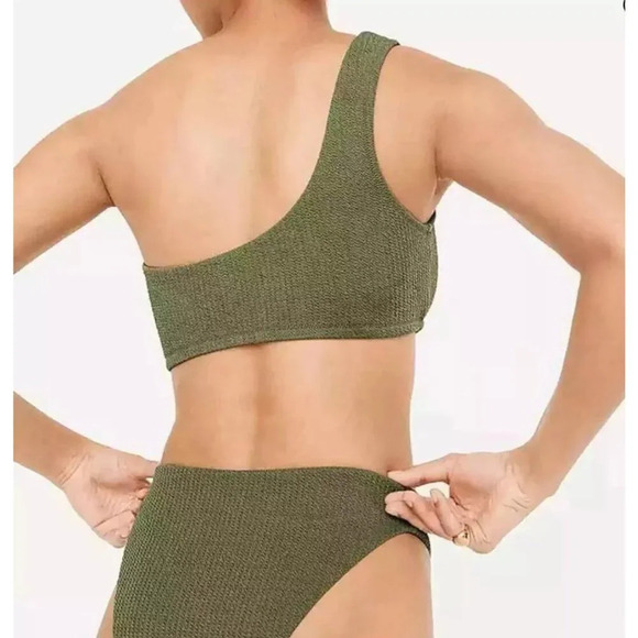 J. Crew Textured 2-Piece Set Bikini Top & Bottom Green 27363 - Picture 3 of 12